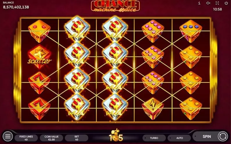 Main Screen Reels - Chance Machine 40 Dice Endorphina  