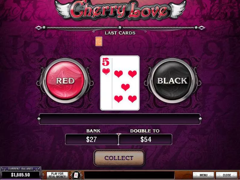 Gamble Screen - Cherry Love PlayTech Video 