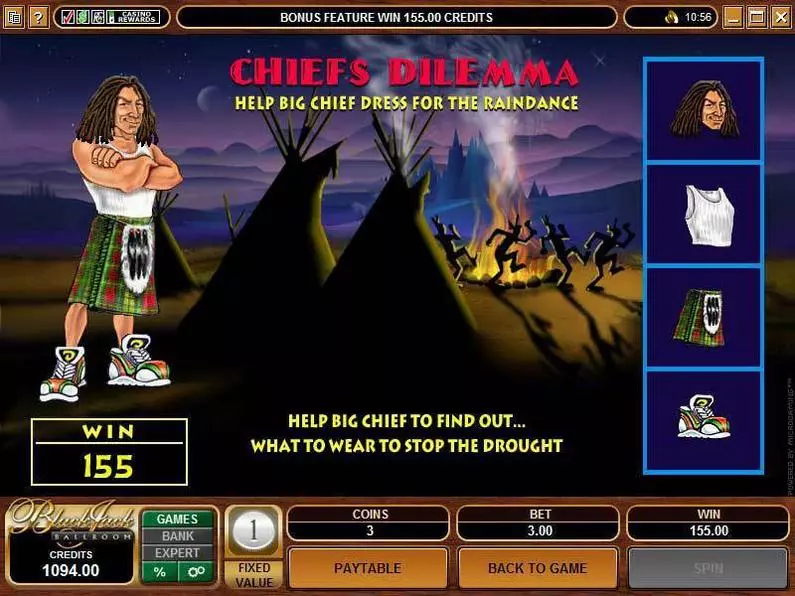 Bonus 1 - Chiefs Fortune Microgaming Classic 