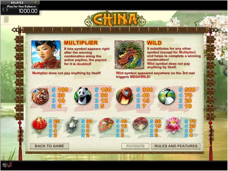 Info and Rules - China MegaWild GamesOS Video 