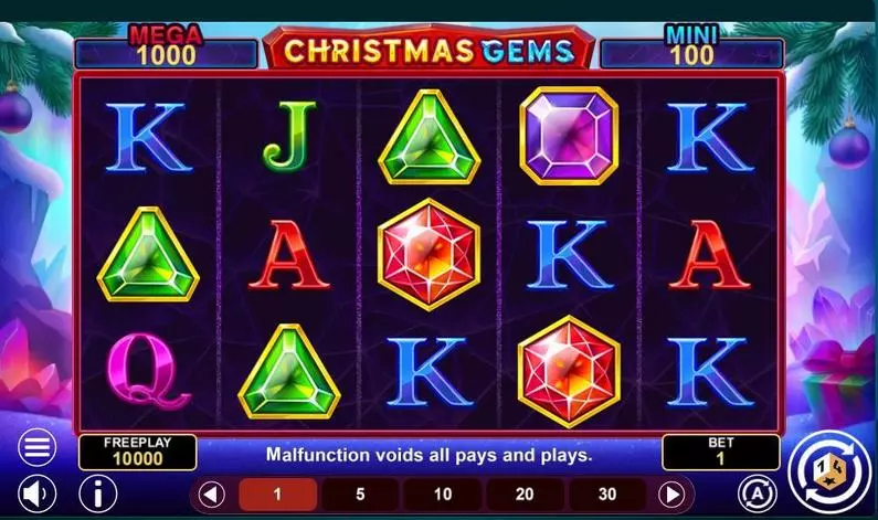 Main Screen Reels - Christmas Gems Hold And Win 1Spin4Win  