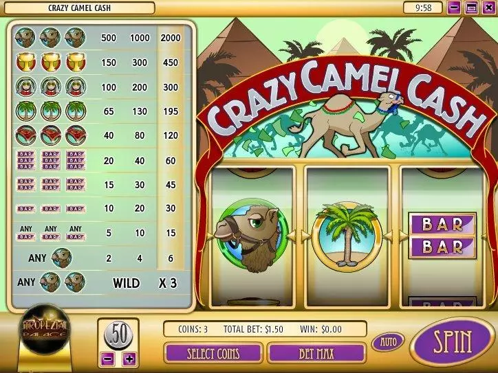 Main Screen Reels - Crazy Camel Cash Rival Classic 