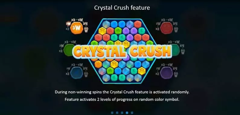 Info and Rules - Crystal Crush Playson Cluster Pays 