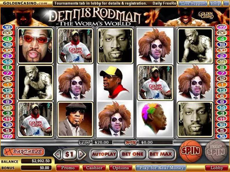 Main Screen Reels - Dennis Rodman - The Worm's World Vegas Technology Video 
