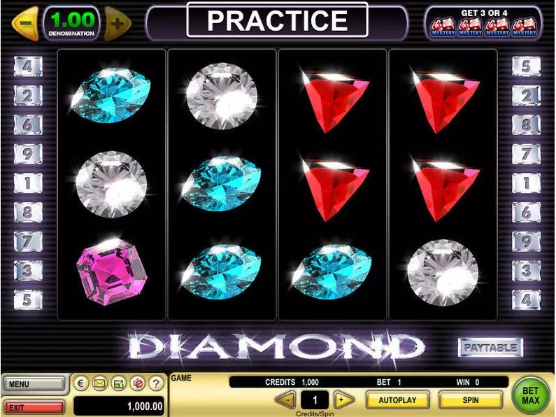 Main Screen Reels - Diamond GTECH Bonus Round 