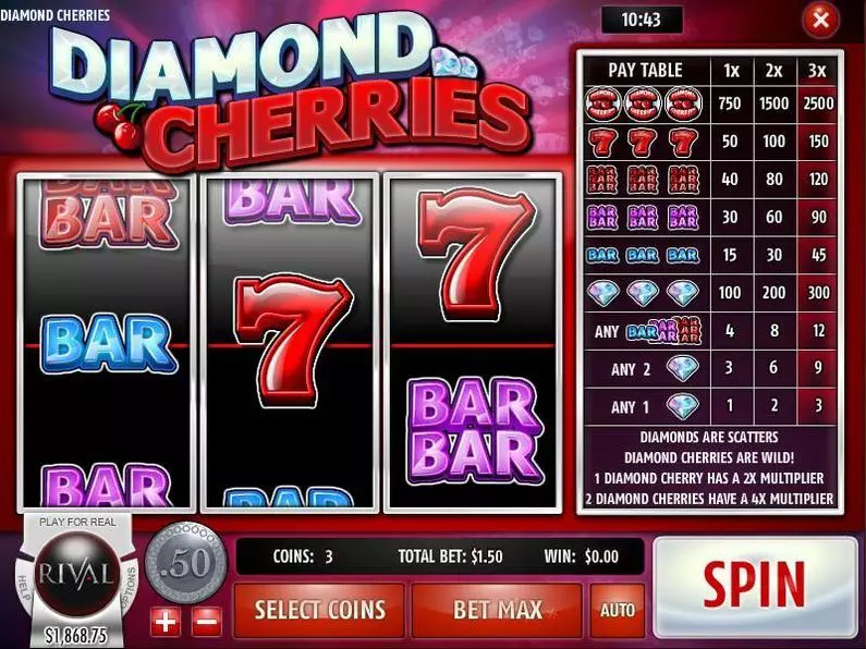 Main Screen Reels - Diamond Cherries Rival Classic 
