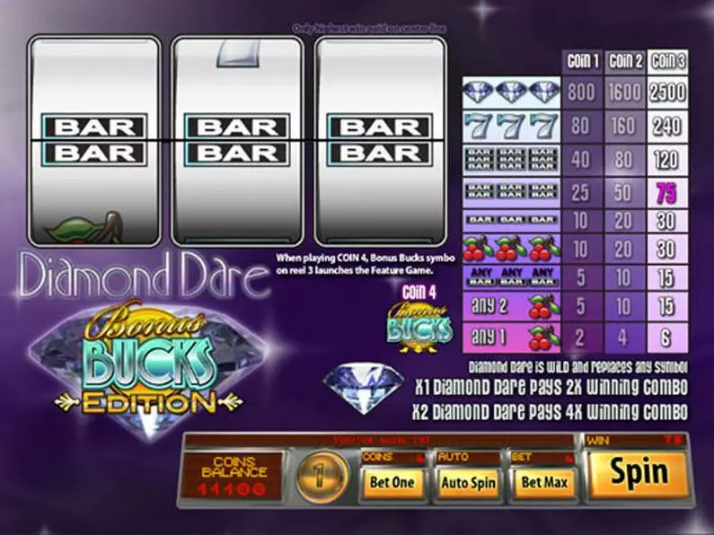 Main Screen Reels - Diamond Dare Bucks Edition Saucify Classic 
