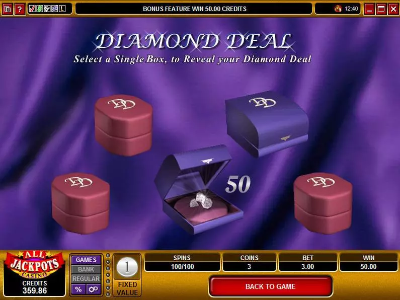 Bonus 1 - Diamond Deal Microgaming Classic 