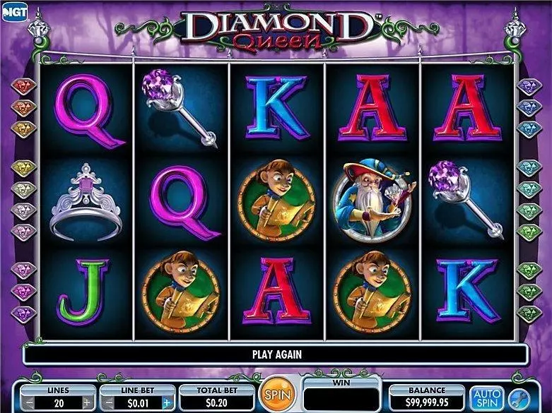 Introduction Screen - Diamond Queen IGT  