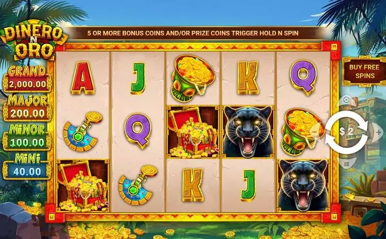 Main Screen Reels - Dinero N Oro Wizard Games  