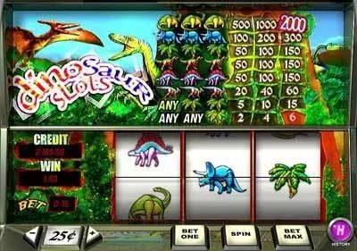 Main Screen Reels - Dinosaur PlayTech Classic 