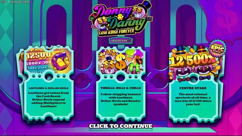 Introduction Screen - Donny and Danny Hacksaw Gaming  