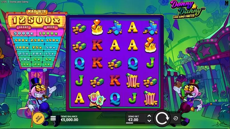 Main Screen Reels - Donny and Danny Hacksaw Gaming  