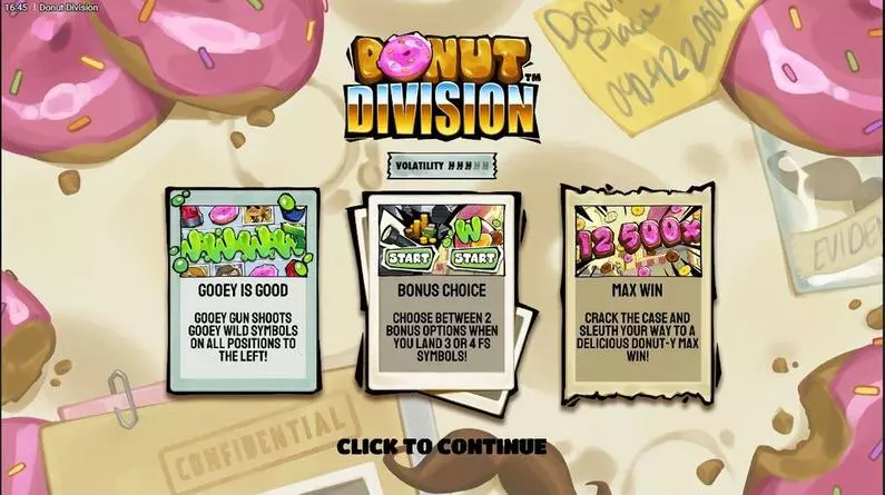 Info and Rules - Donut Division Hacksaw Gaming Cascading Reels 