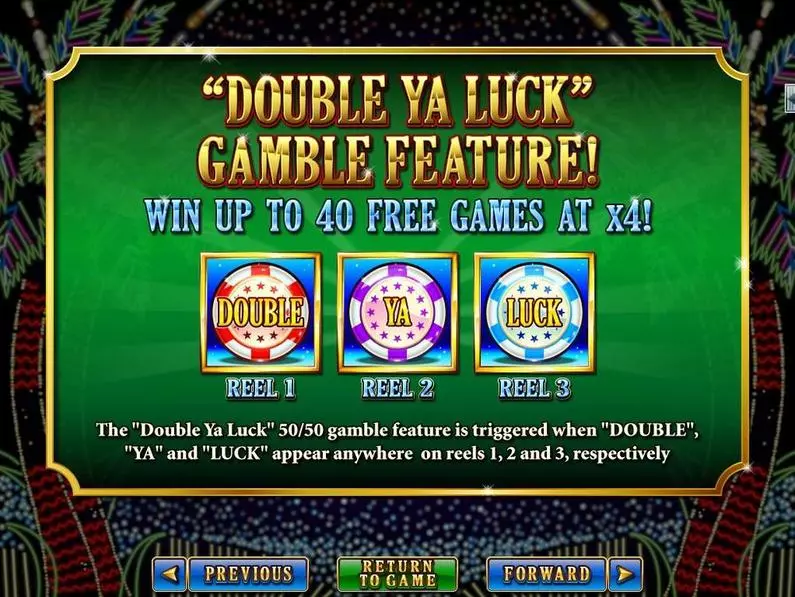 Info and Rules - Double Ya Luck RTG Bonus Round 