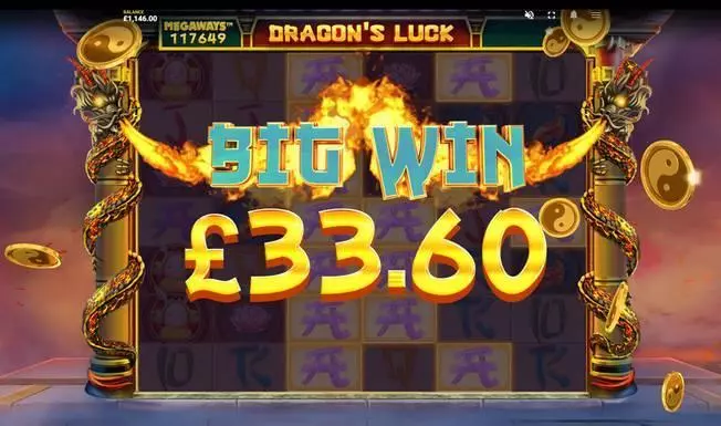 Winning Screenshot - Dragon's Luck MegaWays Red Tiger Gaming Megaways 