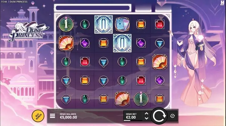 Main Screen Reels - Dusk Princess Hacksaw Gaming  