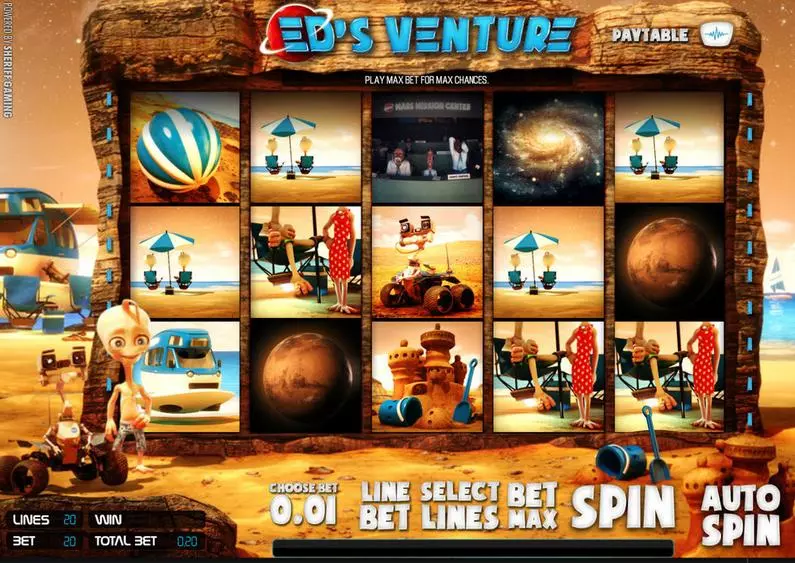 Main Screen Reels - Ed's Venture Sheriff Gaming 3D Slot 