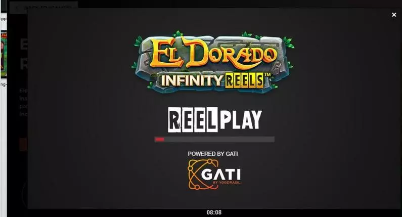 Introduction Screen - El Dorado Infinity Reels ReelPlay  Infinity Reels