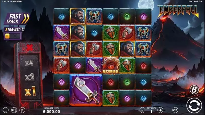 Main Screen Reels - Emberfall Slotmill Cascading Reels 