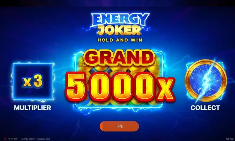 Introduction Screen - Energy Joker - Hold and Win Playson  