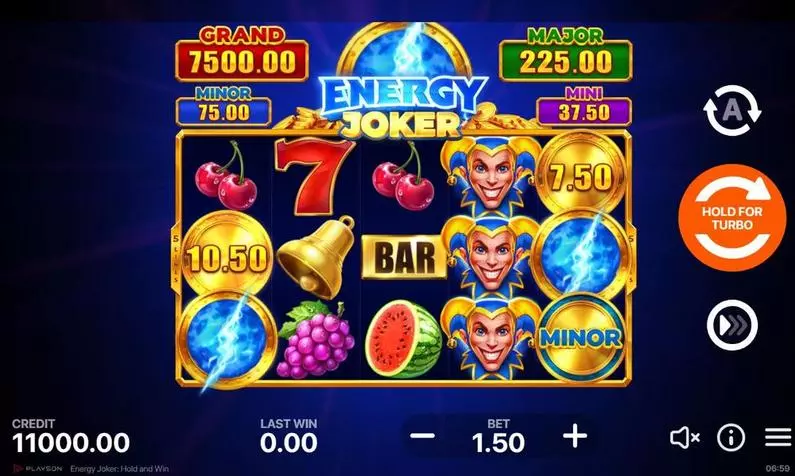 Main Screen Reels - Energy Joker - Hold and Win Playson  