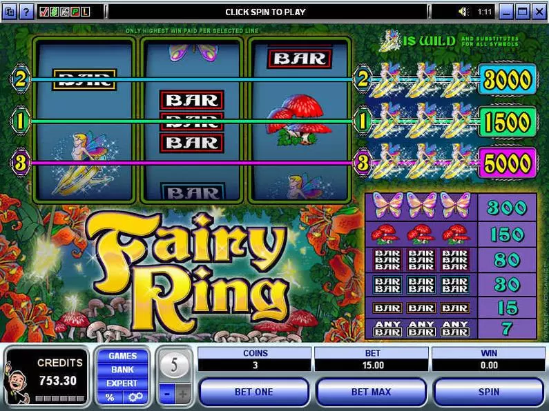 Main Screen Reels - Fairy Ring Microgaming  