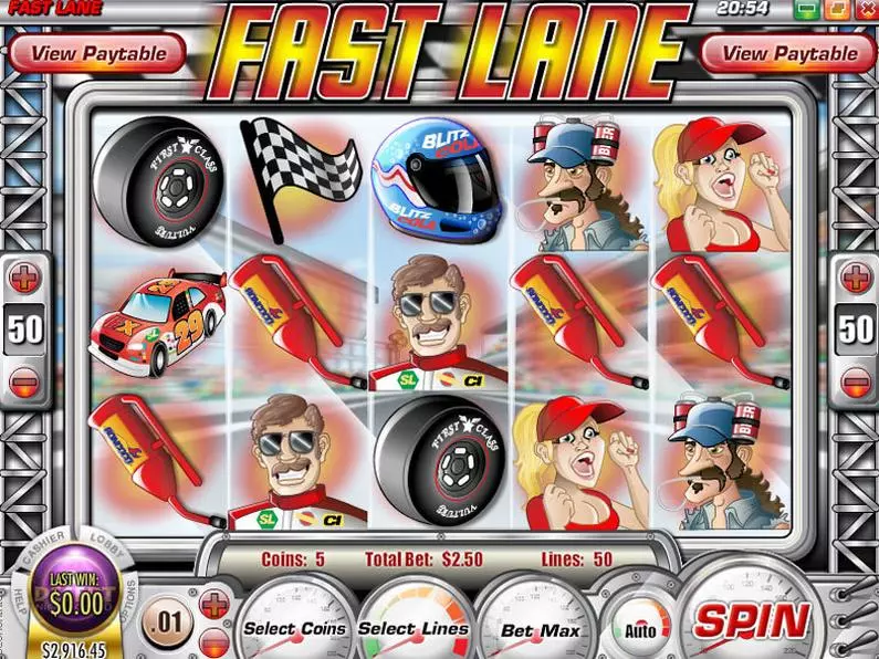 Main Screen Reels - Fast Lane Rival Bonus Round 