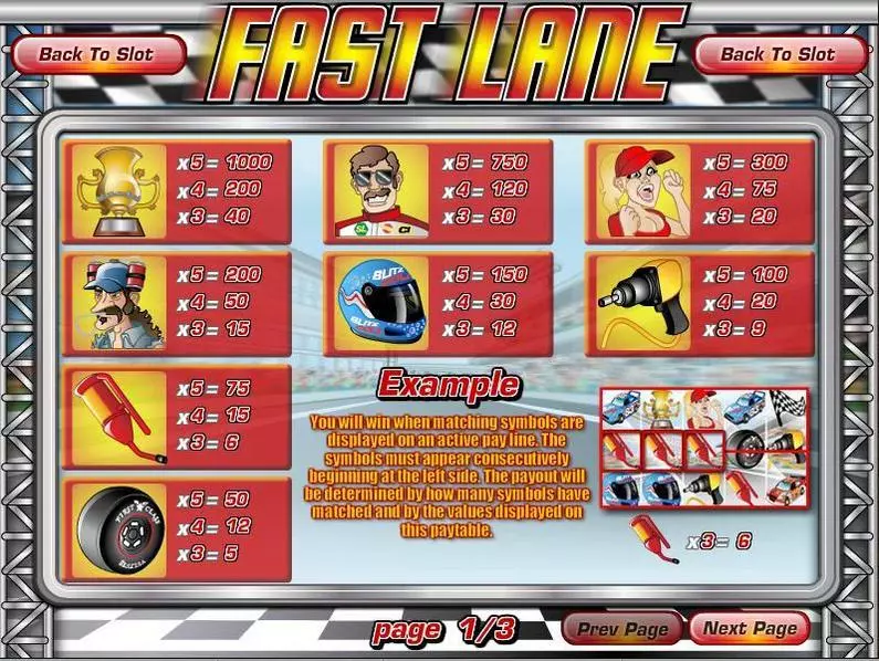 Info and Rules - Fast Lane Rival Bonus Round 