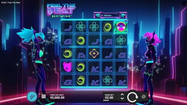 Main Screen Reels - Feel the Beat Hacksaw Gaming  