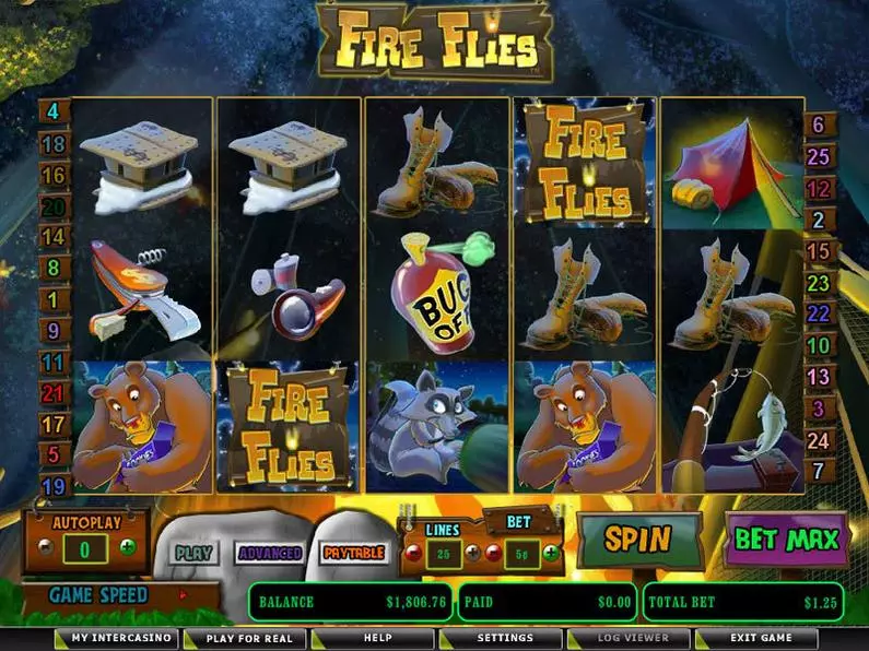 Main Screen Reels - Fire Flies Amaya Bonus Round 