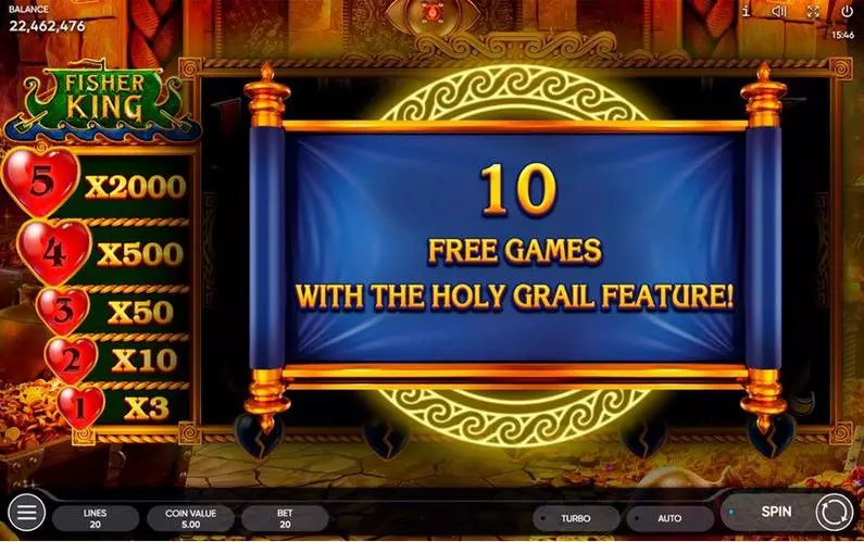 Free Spins Feature - Fisher King Endorphina  