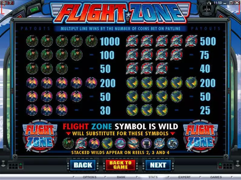 Info and Rules - Flight Zone Microgaming Video 