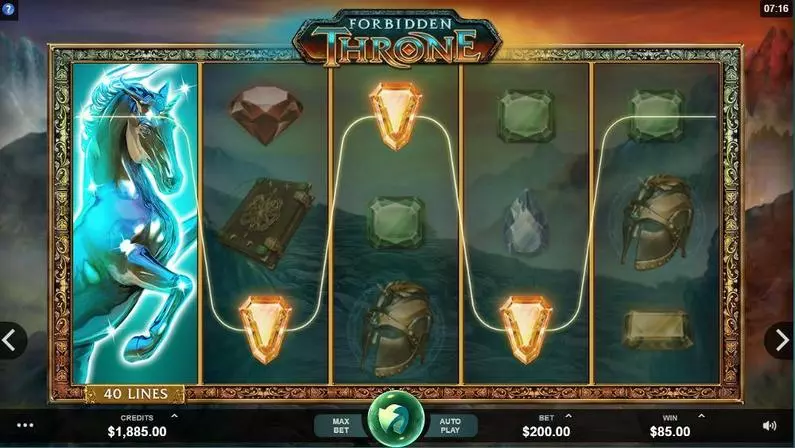 Main Screen Reels - Forbidden Throne Microgaming Fixed Lines 
