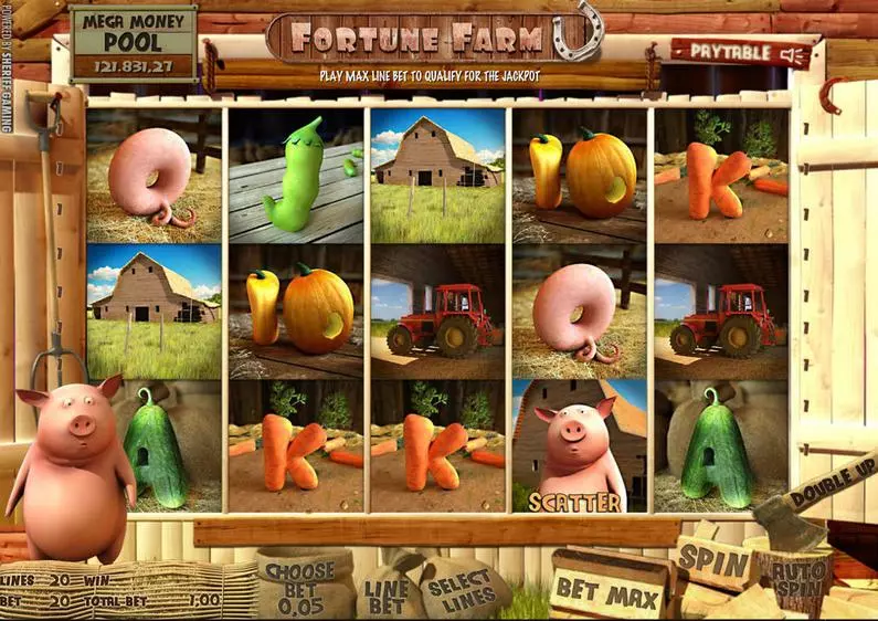 Main Screen Reels - Fortune Farm Sheriff Gaming 3D Slot 