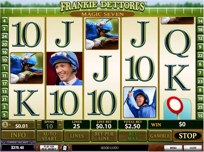 Main Screen Reels - Frankie Dettori's Magic Seven PlayTech Video 