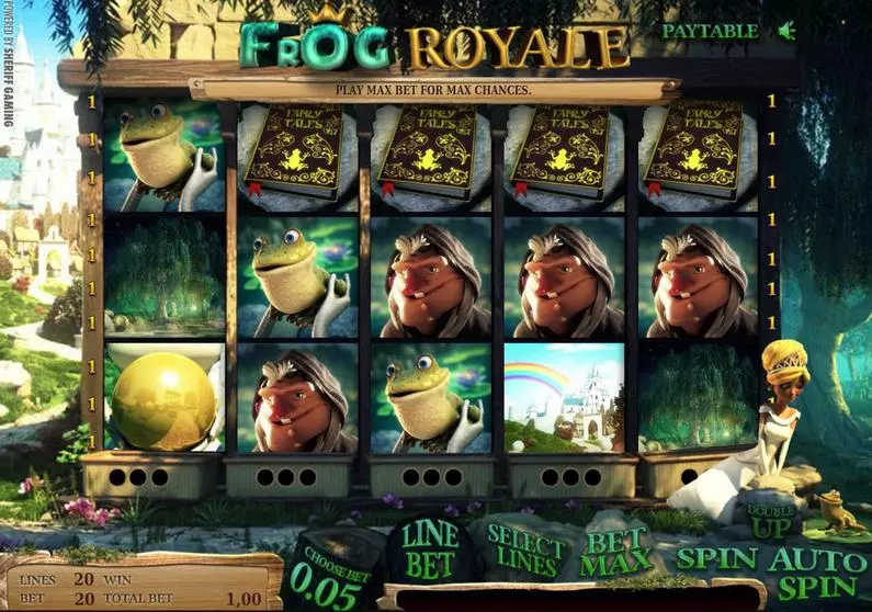 Main Screen Reels - Frog Royale Sheriff Gaming 3D Slot 