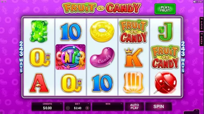 Main Screen Reels - Fruits vs Candy Microgaming 243 Ways 