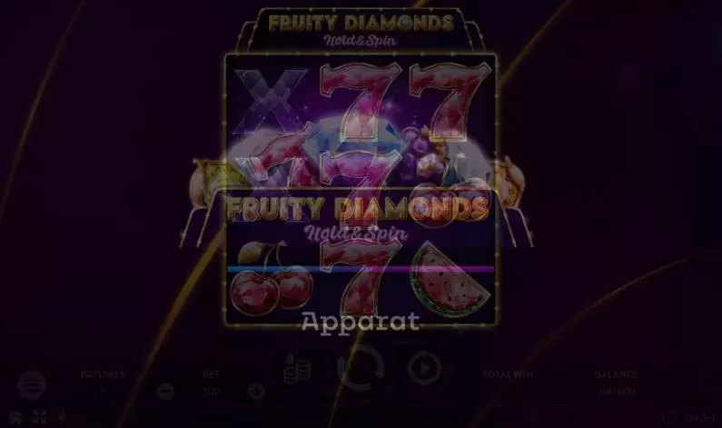 Introduction Screen - Fruity Diamonds Apparat Gaming  