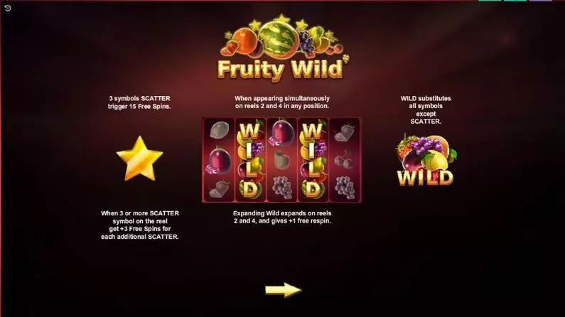 Info and Rules - Fruity Wild Booongo  