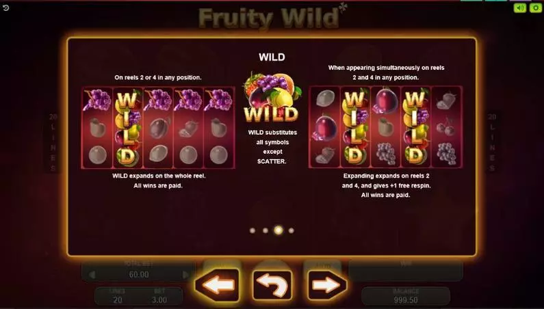 Bonus 1 - Fruity Wild Booongo  