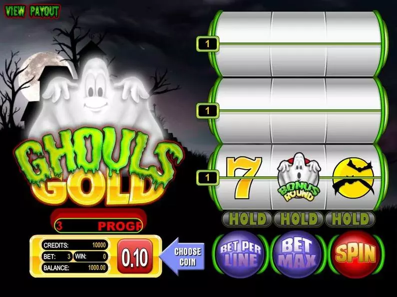 Introduction Screen - Ghouls Gold BetSoft Hold Reels ToGo TM