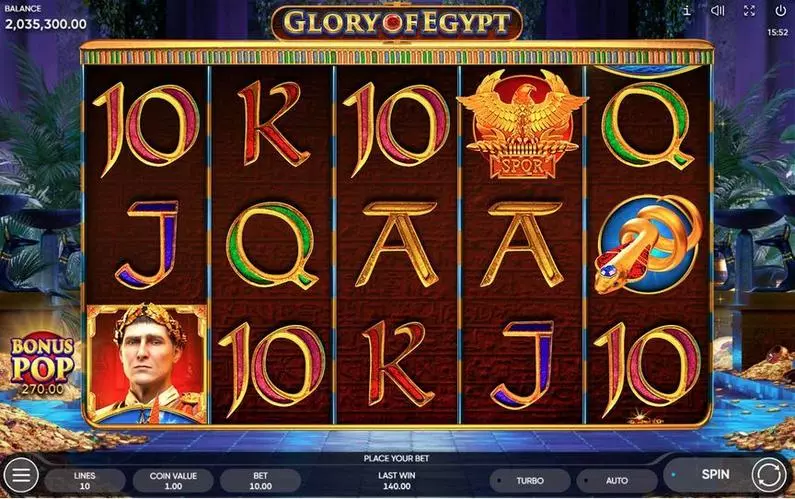 Main Screen Reels - Glory of Egypt Endorphina  