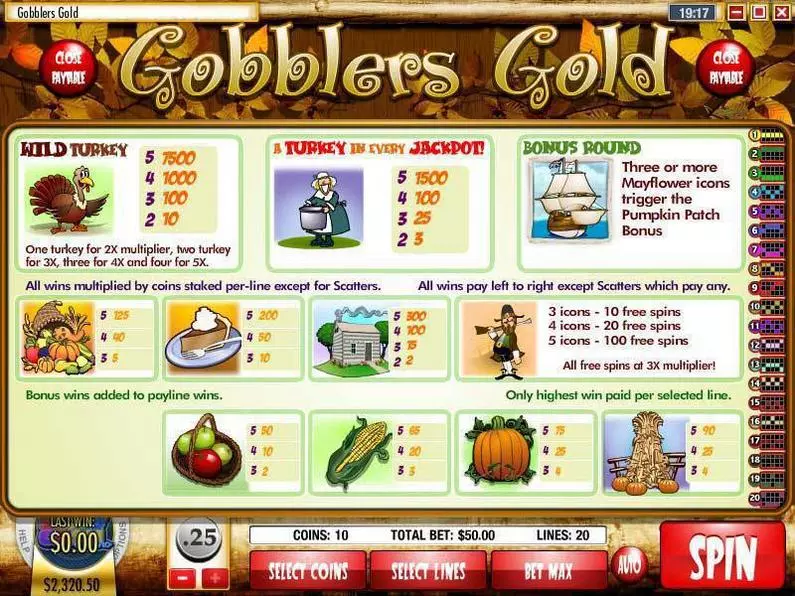 Info and Rules - Gobblers Gold Rival Video 