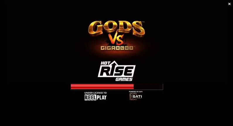 Introduction Screen - Gods VS Gigablox ReelPlay Buy Bonus 