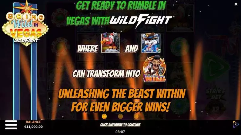 Info and Rules - Going Wild in Vegas Wild Fight ReelPlay  