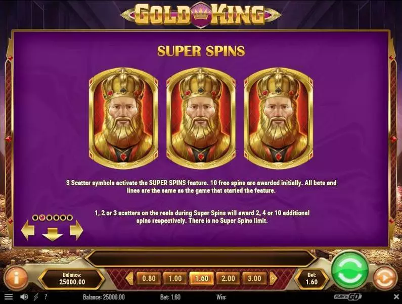Free Spins Feature - Gold King Play'n GO  