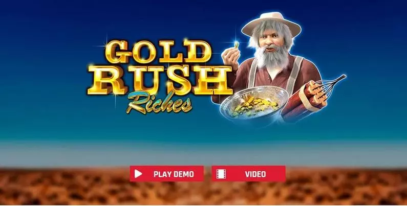 Introduction Screen - Gold Rush Riches Red Rake Gaming Cascading Reels 