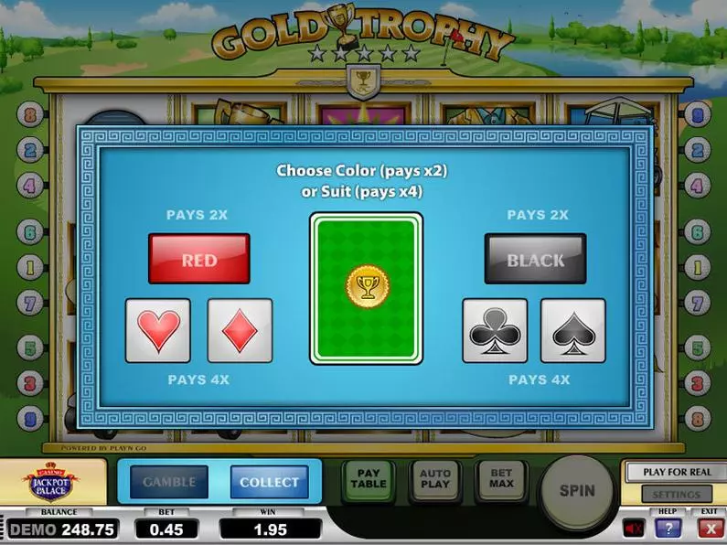 Gamble Screen - Gold Trophy Play'n GO Video 