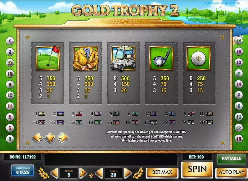 Info and Rules - Gold Trophy 2 Play'n GO Video 